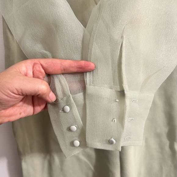 Zara Light Green Ruffle Mini Dress - Picture 9 of 9